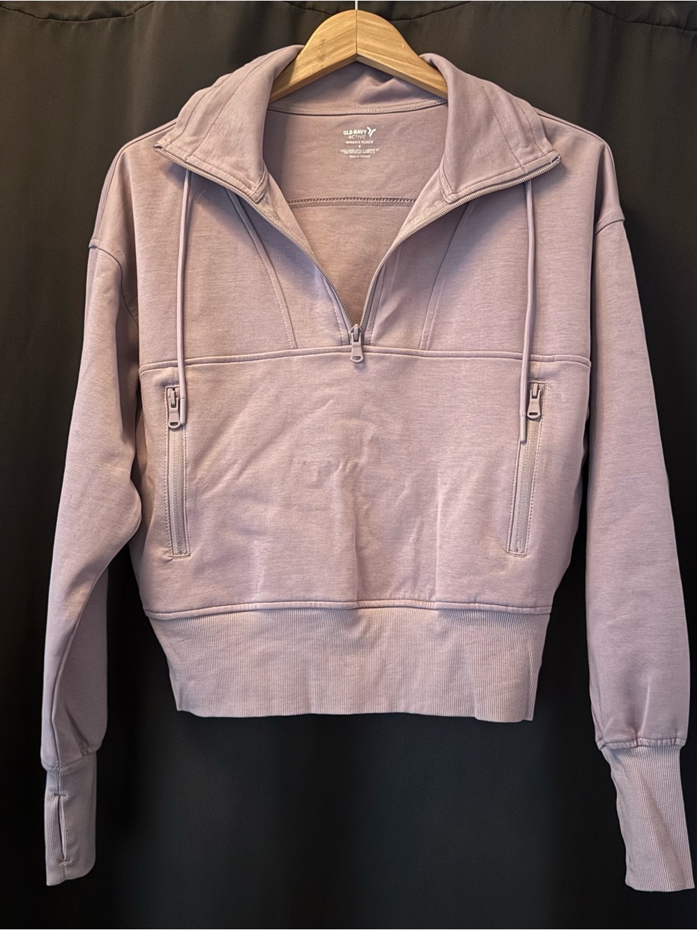 Old Navy Women's Mauve Half-Zip Pullover Hoodie